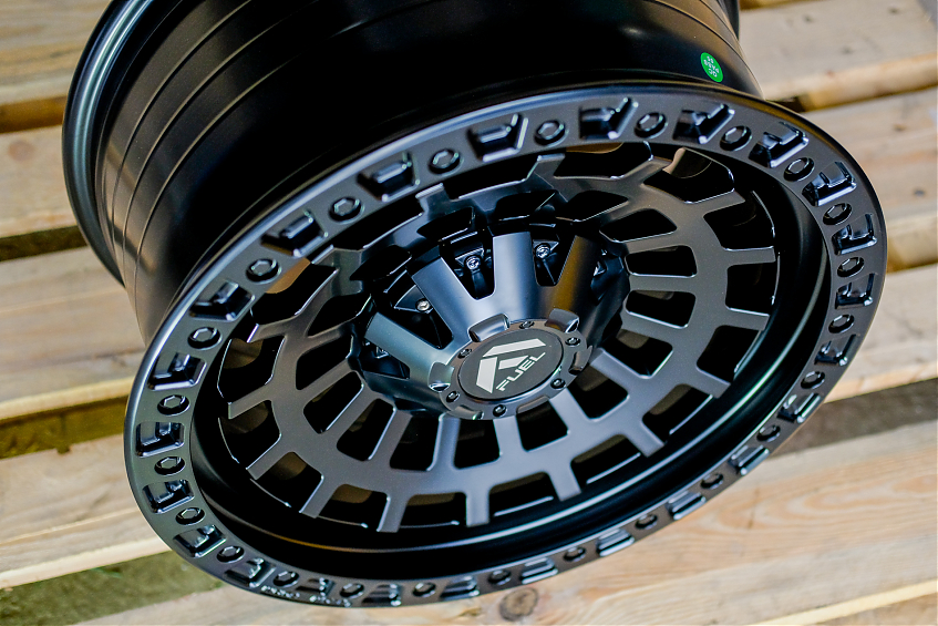 ДИСК АВТОМОБИЛЬНЫЙ АЛЮМИНИЕВЫЙ ЛИТОЙ Fuel Zephyr (РЕПЛИКА) R18Х8.5 ET+18 5x150 \ 5x139.7 двойная разболтовка ЦО-110.1 Черный матовый