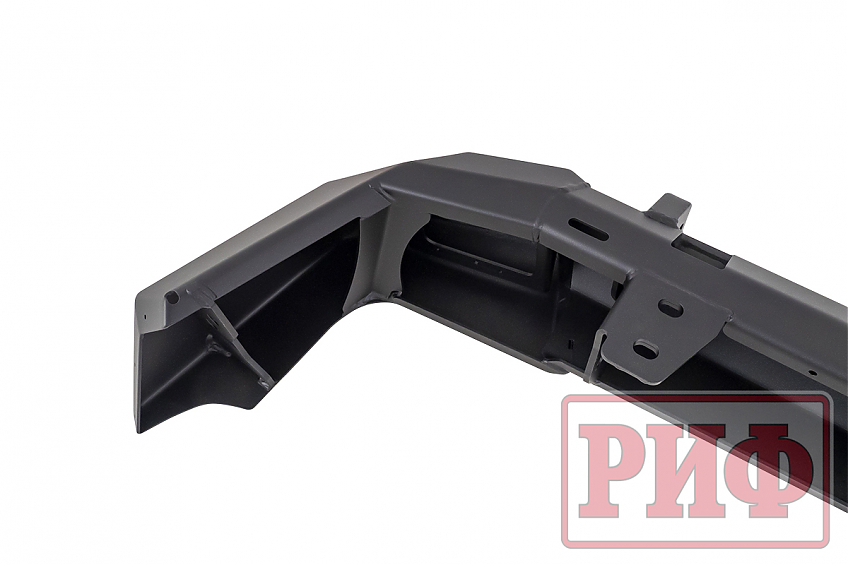 Бампер РИФ силовой задний Jeep Wrangler JL 2018+ с квадратом под фаркоп под штатные фонари, стандарт