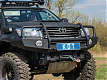 Передний силовой бампер III поколения с кенгурином алюминиевый для Toyota HILUX до 2015 г.в.