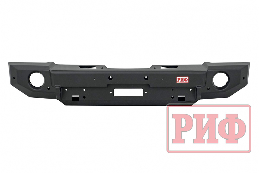 Бампер РИФ силовой передний Jeep Wrangler JL 2018+ под доп. фары, без защитной дуги