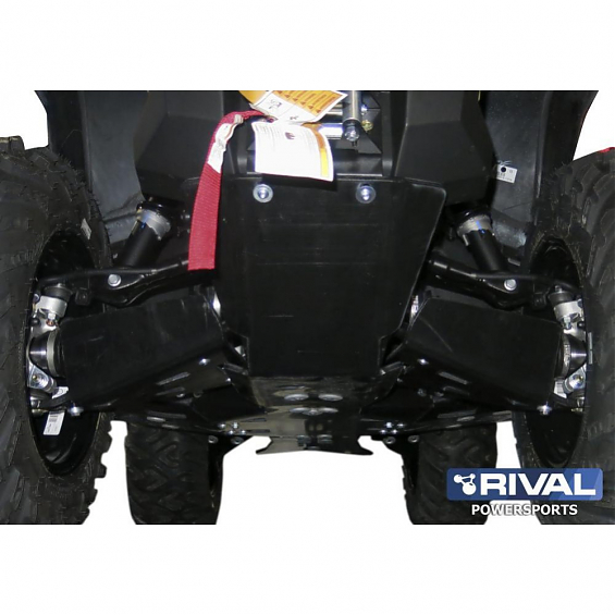 Комплект защит днища Rival для квадроцикла  BRP Outlander 1000, 850, 650, xmr G2 (2017-2018) ( Пластик ПНД 8 mm)