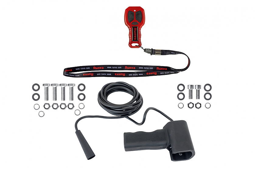 Лебёдка автомобильная электрическая 12V Runva 6000 lbs 2722 кг (синтетический трос)