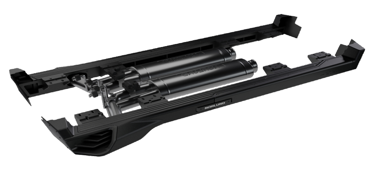 Пороги защитные с выхлопной системой Norlund для Mercedes-benz G-class Gelandewagen G63 2018+