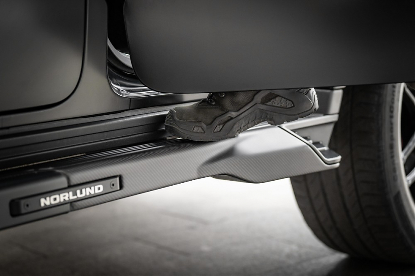 Пороги защитные с выхлопной системой Norlund для Mercedes-benz G-class Gelandewagen G63 2018+