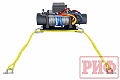 Переносной комплект лебедки РИФ 10000SR c площадкой на цепях и проводами (синтетический трос)