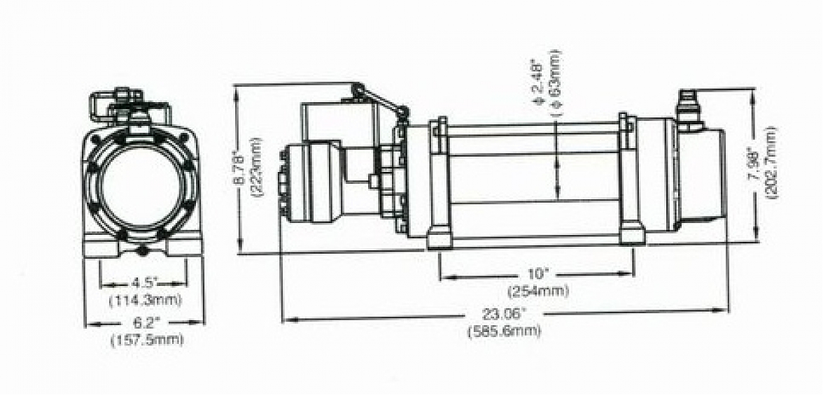 Лебедка индустриальная гидравлическая планетарная Автоспас ЛПГ45И Буйвол