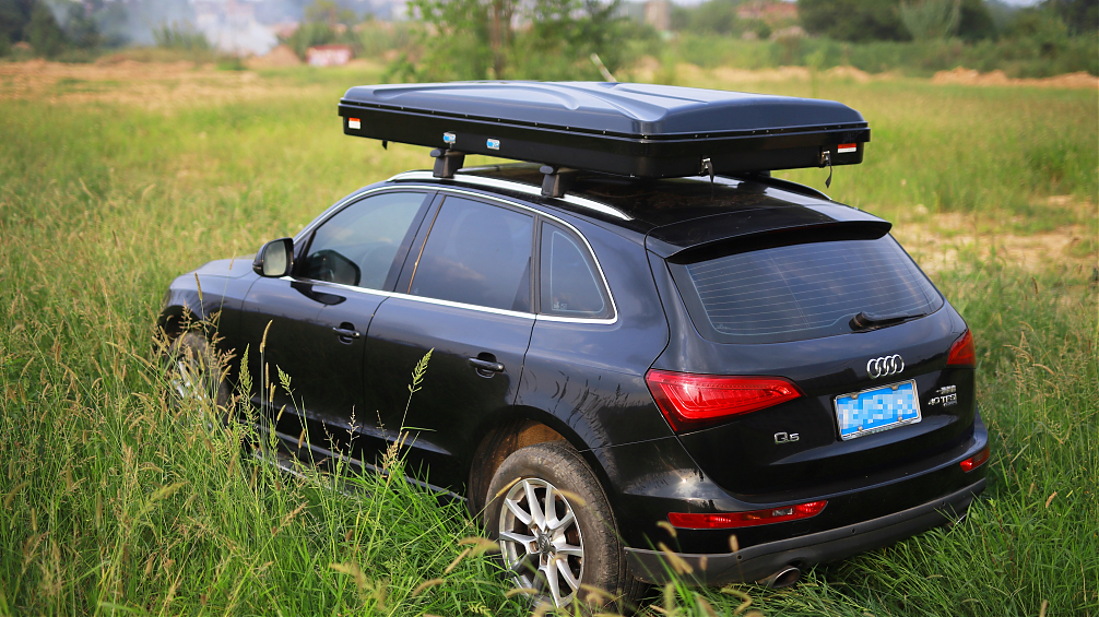 Палатка на крышу автомобиля РИФ Hard RT04-125, корпус черный, тент серый 210х125х150