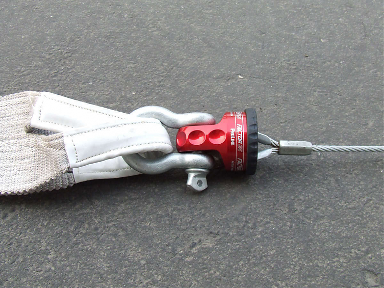 Шакл для лебедки вместо крюка Factor 55 PROLINK Серый