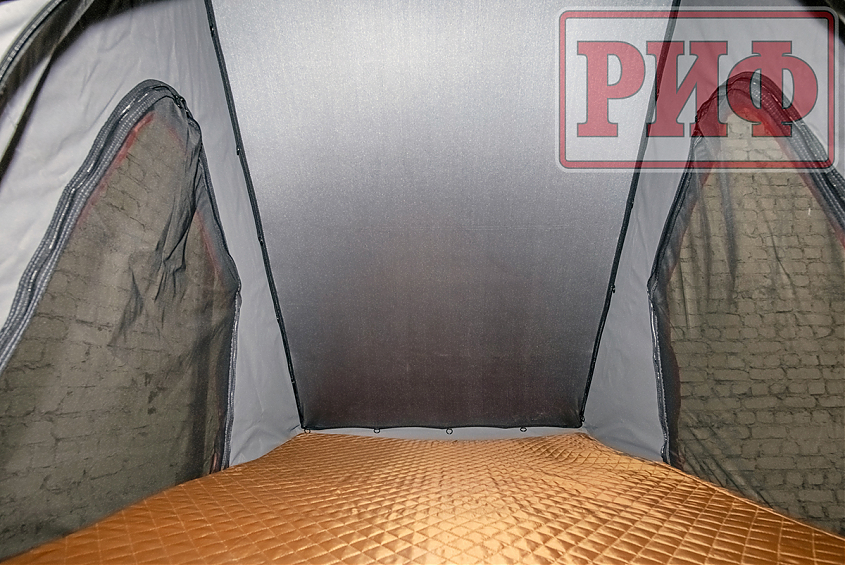 Палатка на крышу автомобиля РИФ Hard RT05-130, корпус алюминий, тент серый