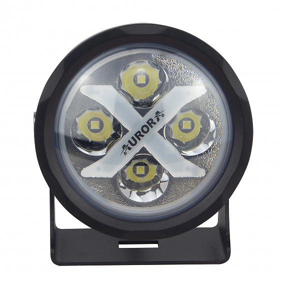 Фары светодиодные круглые Aurora X-серия Белый фон Дальний ALO-R4T3-PW