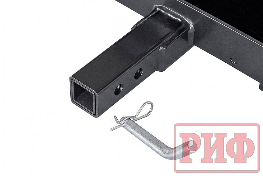 Лебёдка переносная РИФ 9500S c квадратом для фаркопа, стальной трос (облегченная)