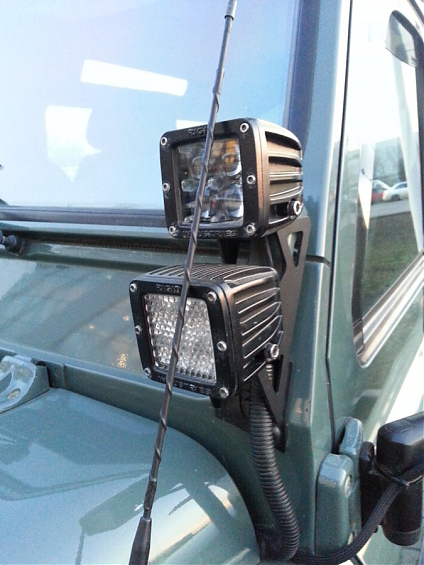 Светодиодные фары Rigid D-серия PRO (4 светодиода) - Ближний свет (пара) Подходят для бамперов Rival