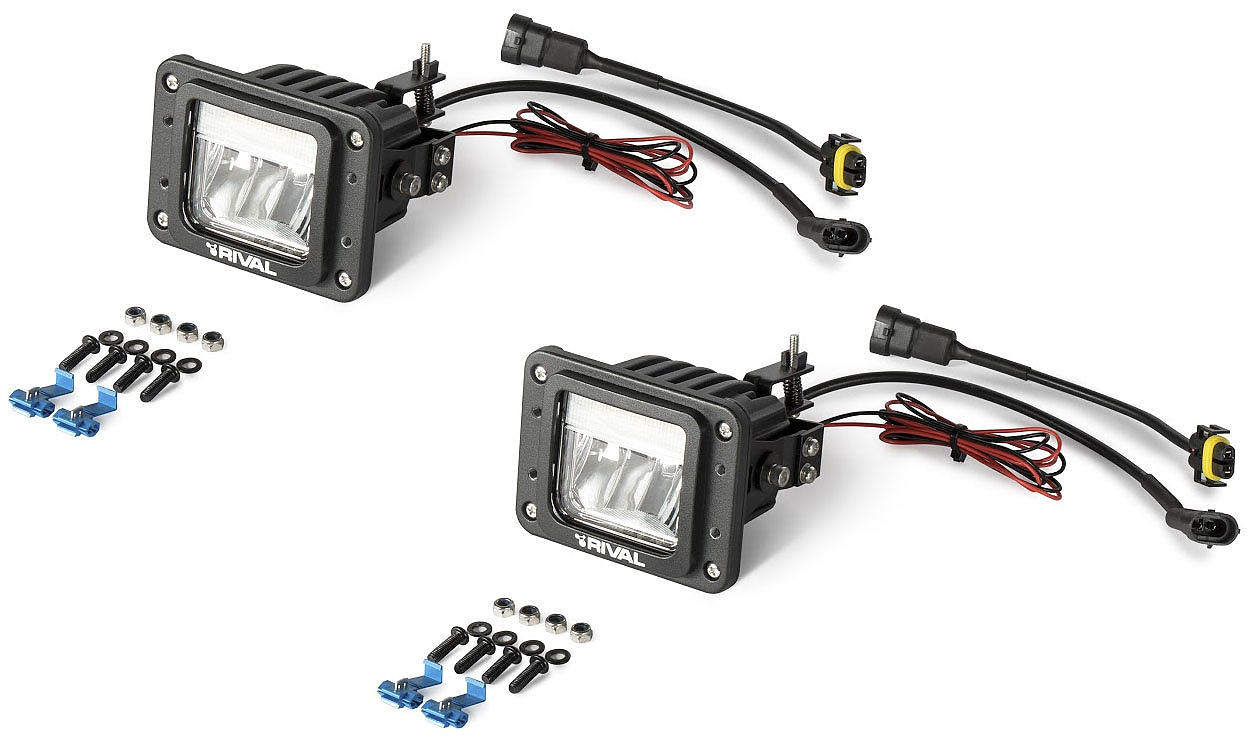 Передние LED фонари Osram для силовых бамперов Rival, ближний, противотуманный свет, ходовые огни (комплект 2шт.)