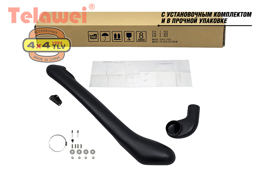 Шноркель Telawei для Toyota Land Cruiser 100, Lexus LX470 4.5 (1FZ-FE), 4.5 (2UZFE), 4.2 (IHZ/IHD-F)