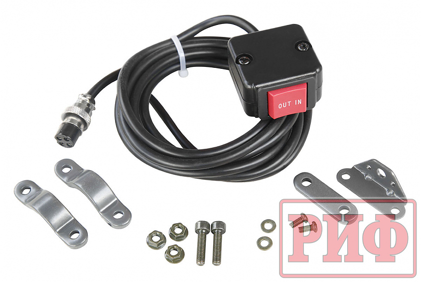 Лебёдка переносная РИФ 2500A c малой площадкой и проводами (в сборе) стальной трос