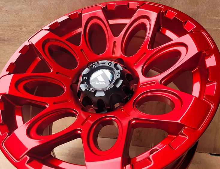 ДИСК АВТОМОБИЛЬНЫЙ АЛЮМИНИЕВЫЙ ЛИТОЙ FUEL MODEL (РЕПЛИКА) 17Х9 ET+10 6X139.7 ЦО-110,1 Красные