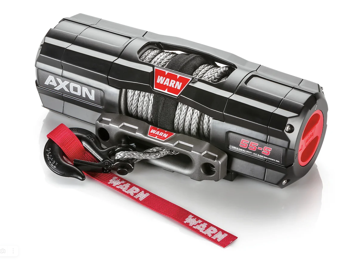 Лебедка электрическая WARN AXON 55-S синтетический трос для UTV
