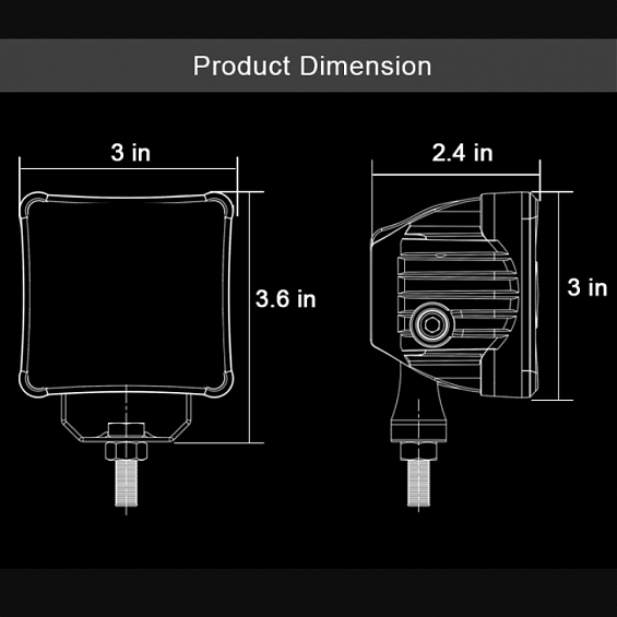 Светодиодная фара дополнительного света Aurora 6 диодов 30W +RGB ПОДСВЕТКА (Пара)