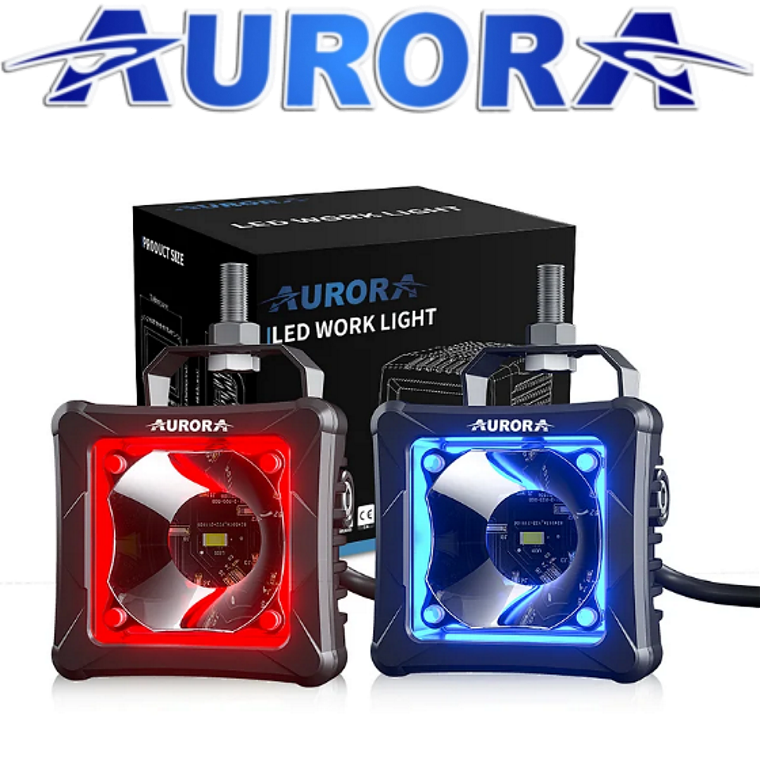 Светодиодная фара дополнительного света Aurora 6 диодов 30W +RGB ПОДСВЕТКА (Пара) Светодиодная фара дополнительного света Aurora 6 диодов 30W +RGB ПОДСВЕТКА (Пара)
