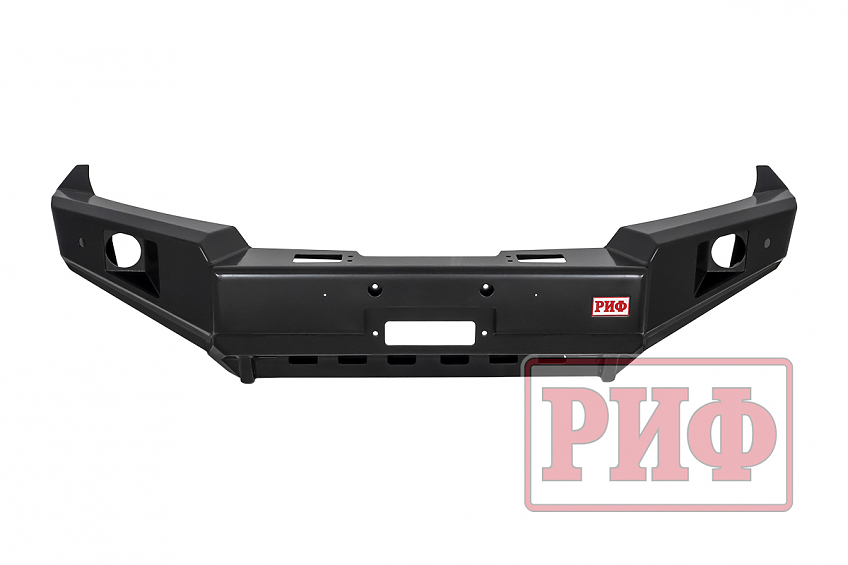 Бампер РИФ силовой передний Toyota Land Cruiser 200 2007-2015 c доп. фарами и защитой бачка омывателя
