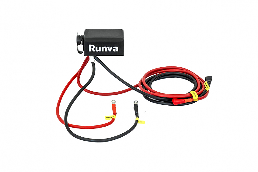 Лебёдка автомобильная электрическая 12V Runva 6000 lbs 2722 кг (синтетический трос)