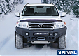 Бампер силовой передний алюминиевый (черный) Toyota Land Cruiser 200 (2006-2015)