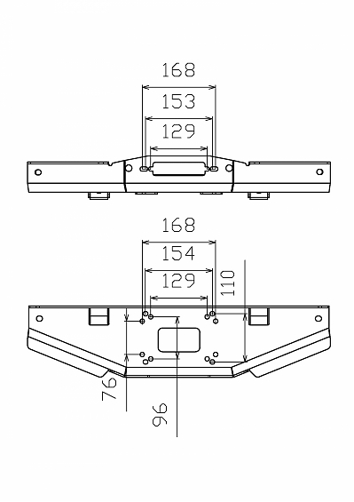 Площадка РИФ под лебёдку в штатный бампер Suzuki Jimny 2018+ (для лебёдок 4500 серии)