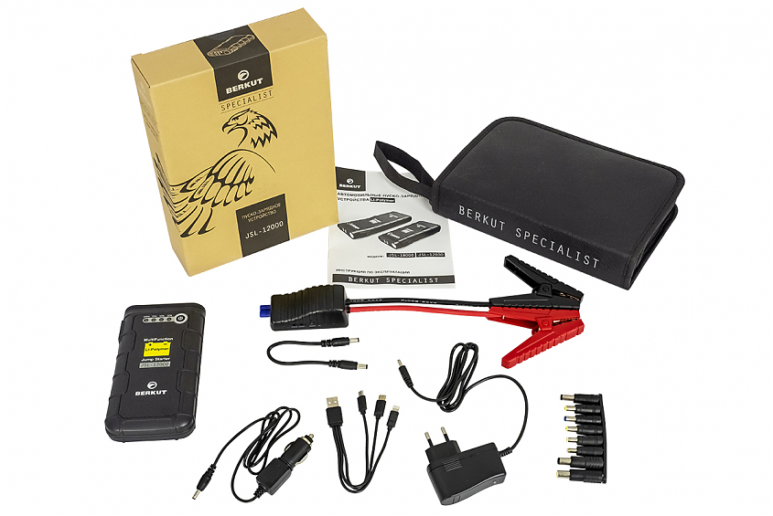 Устройство пуско-зарядное портативное BERKUT 12V 12000 mAh