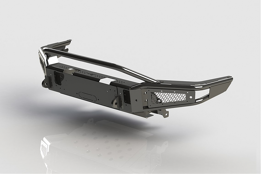 Бампер силовой передний BMS ALFA  для Toyota Land Cruiser Prado 150 2018-2023