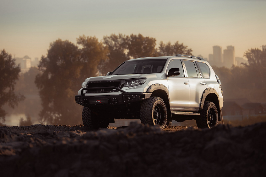 Бампер силовой передний BMS ALFA  для Toyota Land Cruiser Prado 150 2018-2023