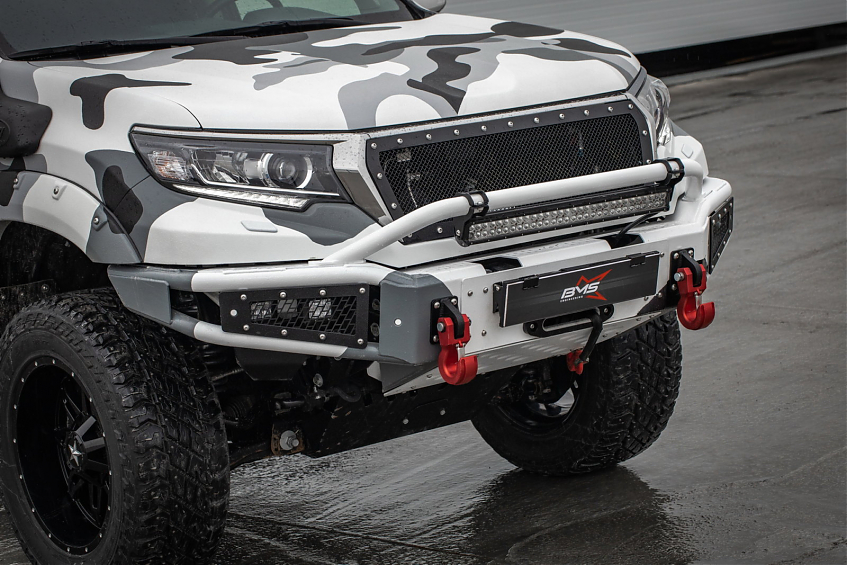 Бампер силовой передний BMS ALFA  для Toyota Land Cruiser Prado 150 2018-2023